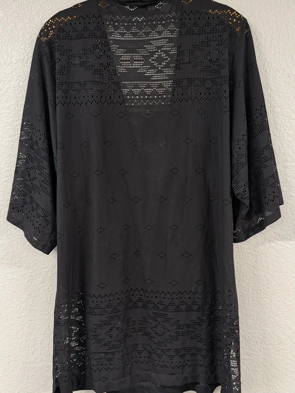 Dotti Black Eyelet Kimono Cover-Up